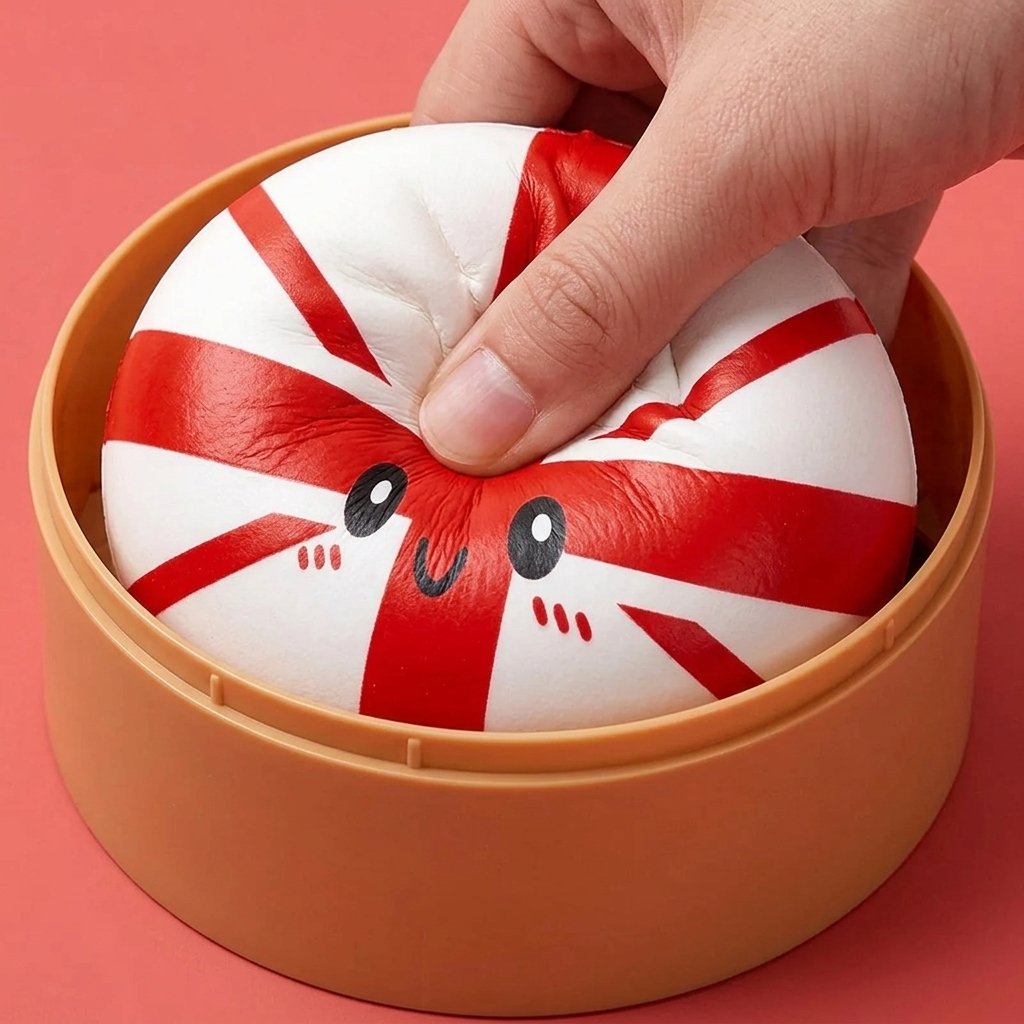 Flag Squishy Toy Dumpling Reino Unido apretado, material squishy