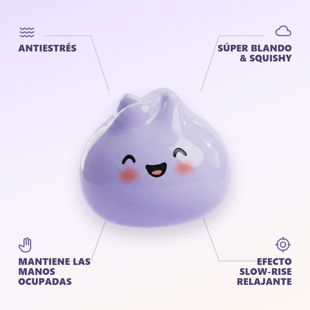 Dumpling Squishy Mystery Peluche Sorpresa — antiestrés, ultra blando, efecto slow-rise