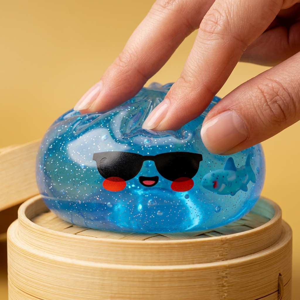 Dumpling Squishy Gafas de Sol Cool apretado, material squishy