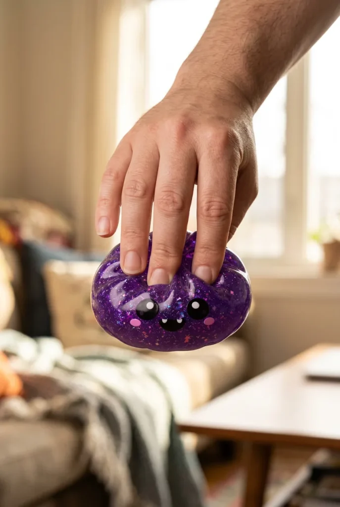 Squishy Dumpling Vampiro Halloween Glitter apretado entre los dedos