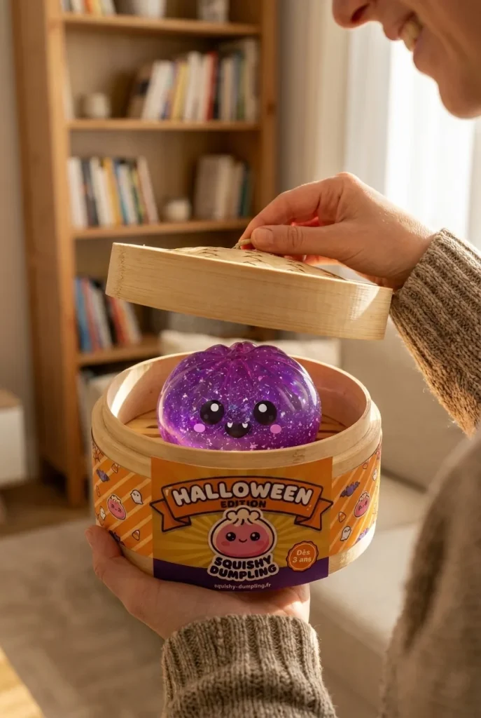 Unboxing de Squishy Dumpling Vampiro Halloween Glitter
