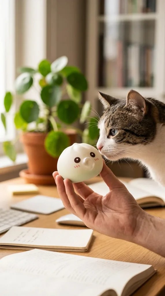 Giant Dumpling Squishy Nube Blanca y un animal