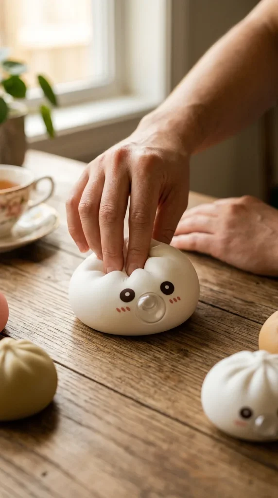 Giant Dumpling Squishy Nube Blanca apretado entre los dedos