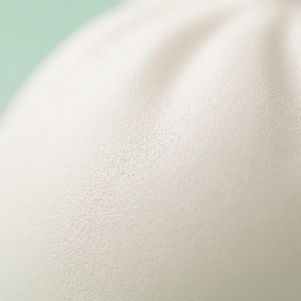 Giant Dumpling Squishy Nube Blanca — primer plano macro de la textura