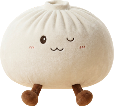 Dumpling Squishy Toy Blanco XXL — cojín gigante de peluche kawaii