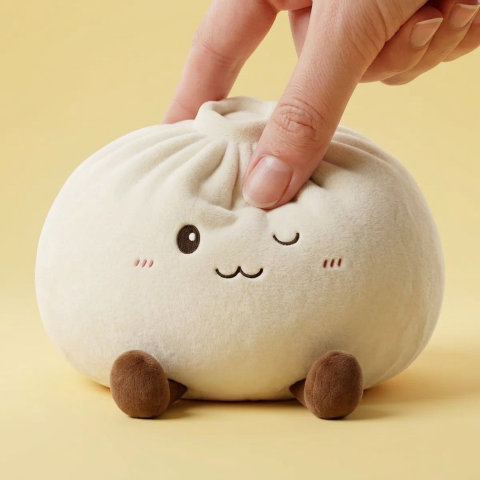Dumpling Squishy Toy Blanco XXL apretado, material squishy