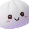 Dumpling Squishy Luz Nocturna Blanca Lunar — squishy antiestrés slow-rise kawaii