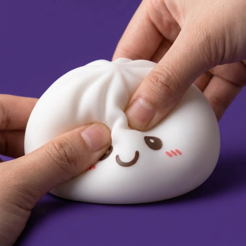 Dumpling Squishy Luz Nocturna Blanca Lunar apretado, material squishy
