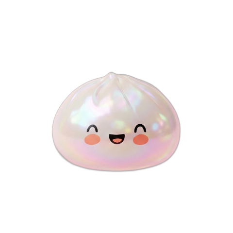 Dumpling Squishy Blanco Nube Único — squishy antiestrés slow-rise kawaii