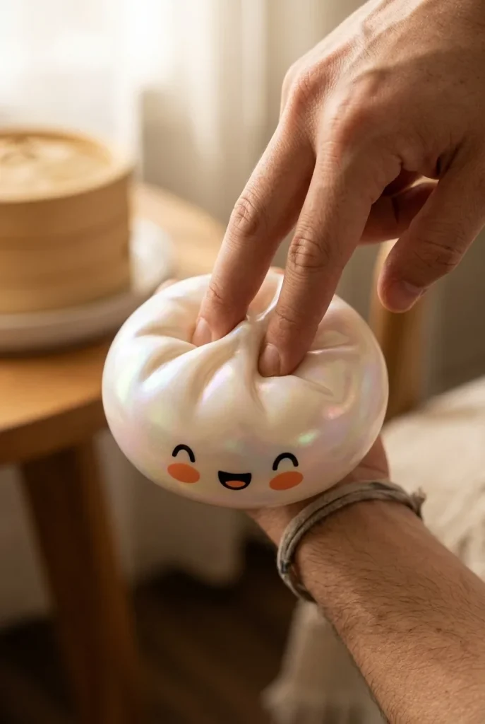 Dumpling Squishy Blanco Nube Único apretado entre los dedos