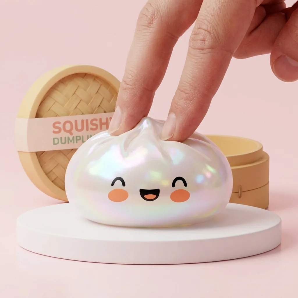 Dumpling Squishy Blanco Nube Único apretado, material squishy