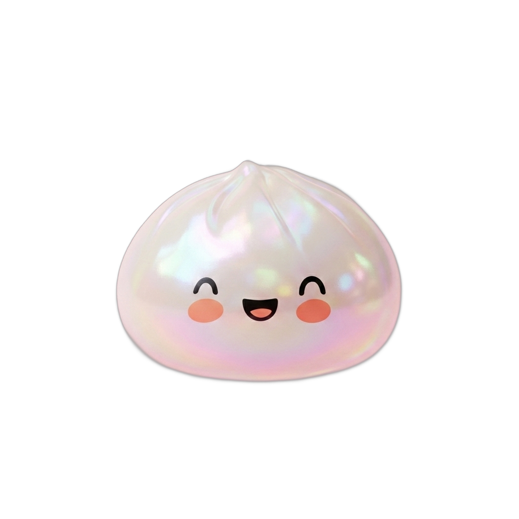 Dumpling Squishy Blanco Nube Único — squishy antiestrés slow-rise kawaii