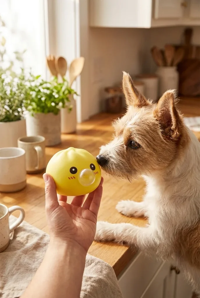 Jumbo Dumpling Squishy Amarillo Gigante y un animal