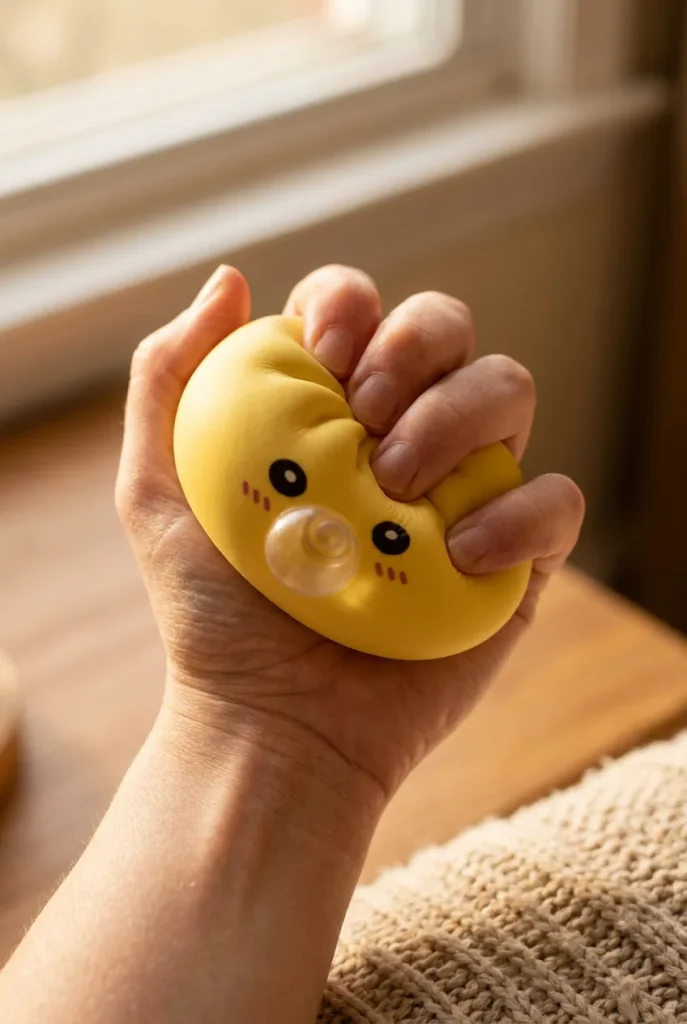 Jumbo Dumpling Squishy Amarillo Gigante apretado entre los dedos