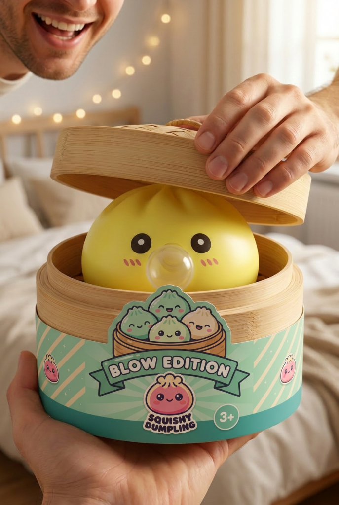 Unboxing de Jumbo Dumpling Squishy Amarillo Gigante