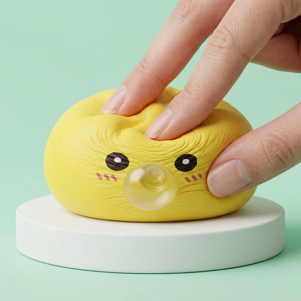 Jumbo Dumpling Squishy Amarillo Gigante apretado, material squishy