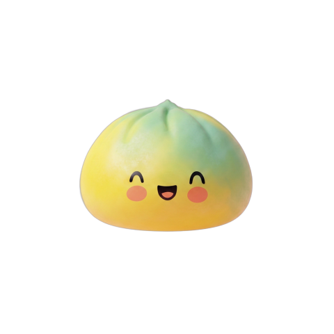 Yellow Fade Dumpling Squishy Atardecer — squishy antiestrés slow-rise kawaii