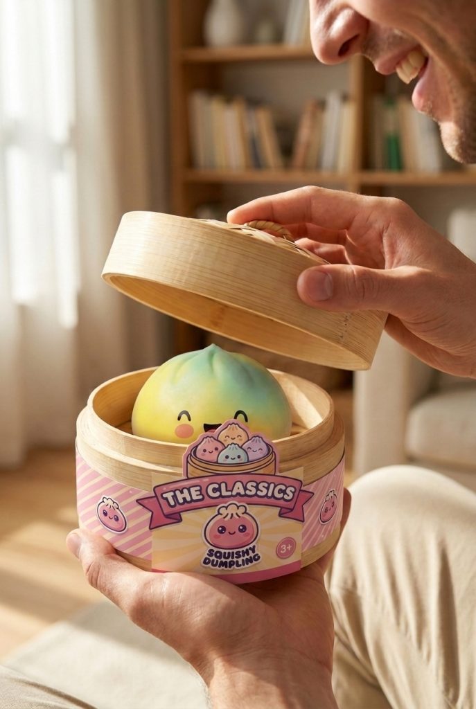 Unboxing de Yellow Fade Dumpling Squishy Atardecer