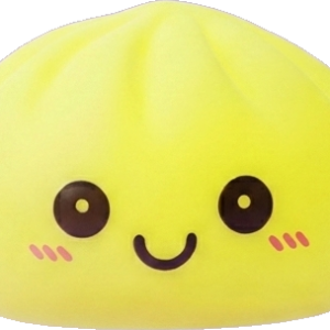 Dumpling Squishy Luz Nocturna Amarillo Sol — squishy antiestrés slow-rise kawaii
