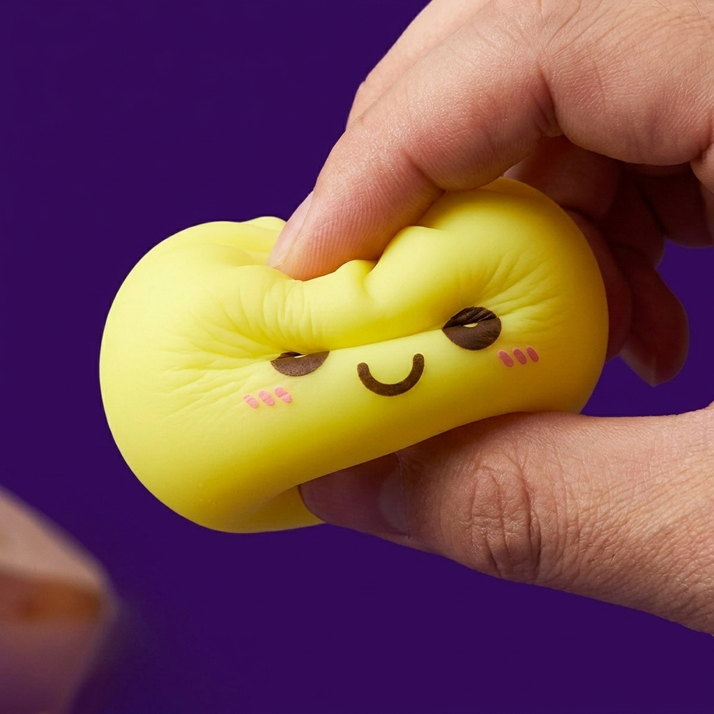 Dumpling Squishy Luz Nocturna Amarillo Sol — efecto slow-rise, la espuma recupera su forma