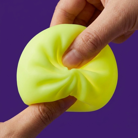 Dumpling Squishy Luz Nocturna Amarillo Sol apretado, material squishy