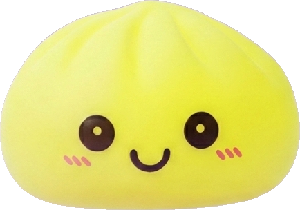 Dumpling Squishy Luz Nocturna Amarillo Sol — squishy antiestrés slow-rise kawaii