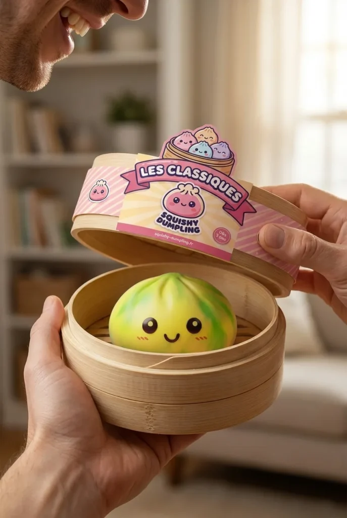 Unboxing de Squishy Dumpling Tie Dye Amarillo Limón