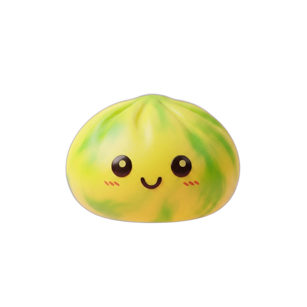 Squishy Dumpling Tie Dye Amarillo Limón — squishy antiestrés slow-rise