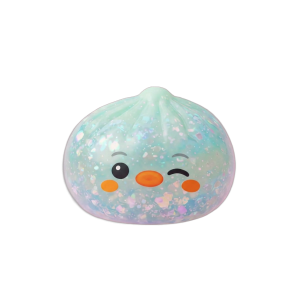Squishy Dumpling Pingüino Verde Menta Escarchado — squishy antiestrés slow-rise