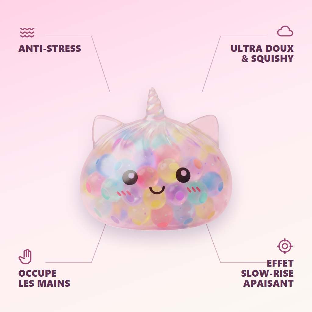 Squishy Dumpling Bubble Unicornio Pastel — antiestrés, ultra blando, efecto slow-rise