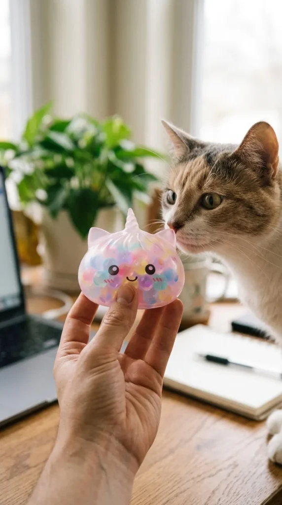 Squishy Dumpling Bubble Unicornio Pastel y un animal