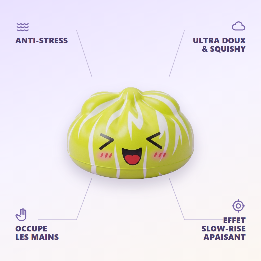 Squishy Dumpling Mystery Happy Faces Sorpresa — antiestrés, ultra blando, efecto slow-rise