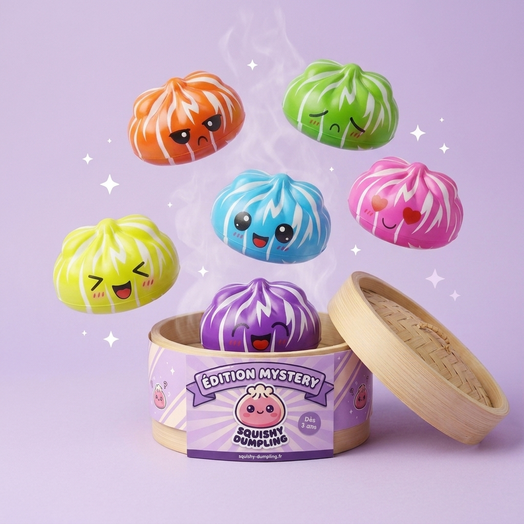 Squishy Dumpling Mystery Happy Faces Sorpresa — squishy antiestrés slow-rise