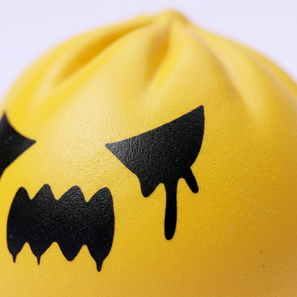 Squishy Dumpling Fantasma Mystery — primer plano macro de la textura
