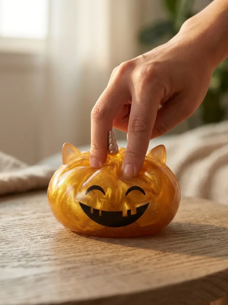 Dumpling Squishy Mystery Halloween Unicornio Cornudo apretado entre los dedos