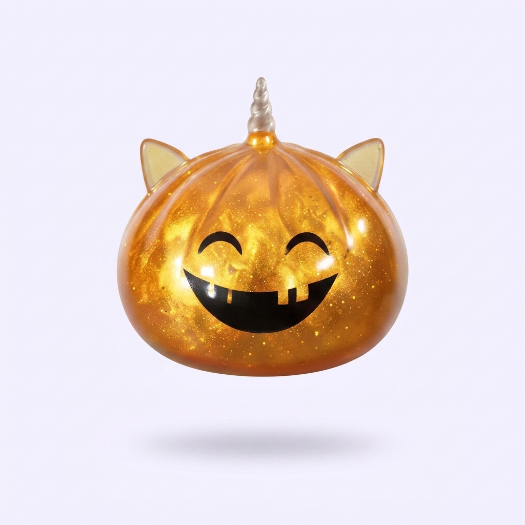 Dumpling Squishy Mystery Halloween Unicornio Cornudo — el squishy raro de la caja sorpresa