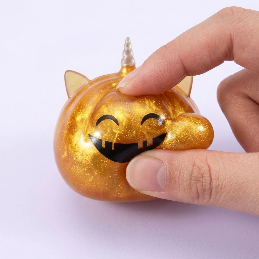 Dumpling Squishy Mystery Halloween Unicornio Cornudo — efecto slow-rise, la espuma recupera su forma