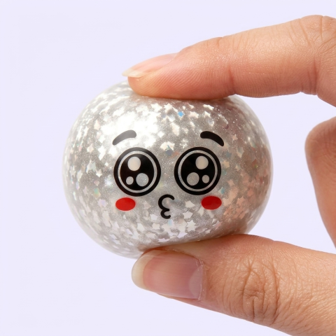 Squishy Dumpling Mystery Puppy Eyed apretado, material squishy