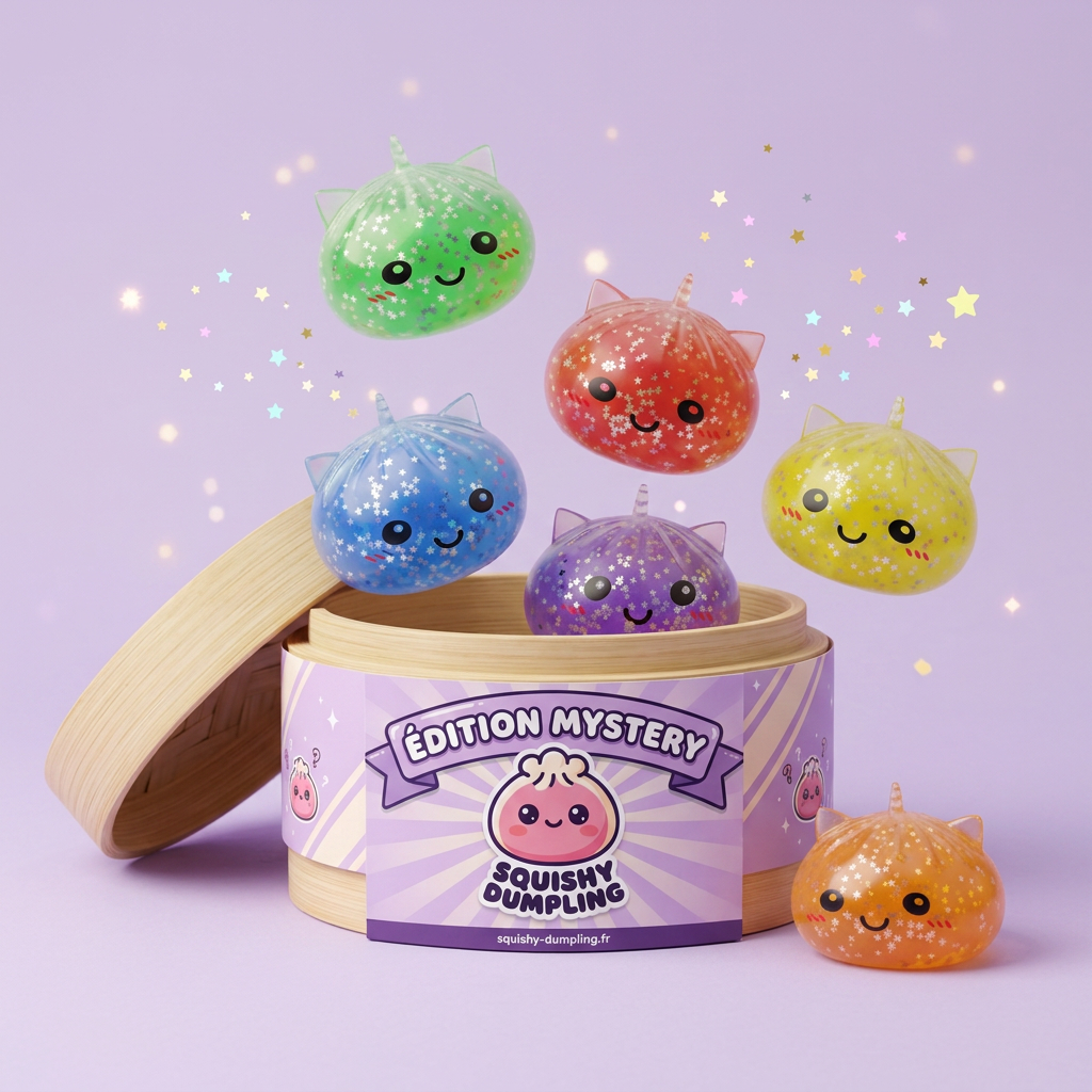 Squishy Dumpling Unicornio Mystery Glitter — squishy antiestrés slow-rise