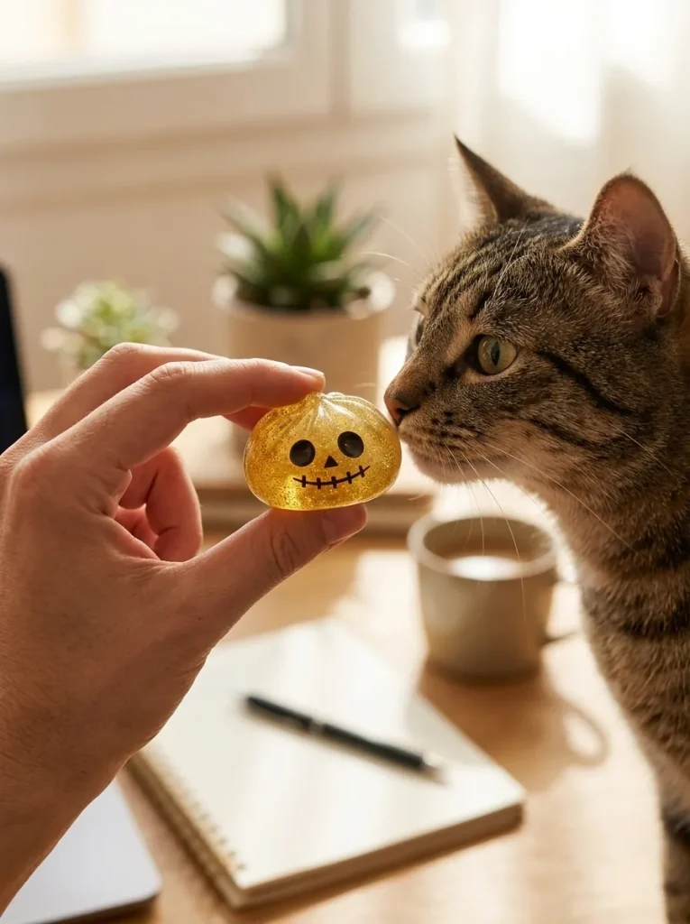 Dumpling Squishy Vampire Mystery Carmesí y un animal