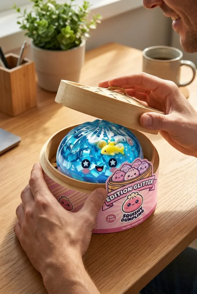 Unboxing de Squishy Dumpling Glitter Océano Arrecife de Coral
