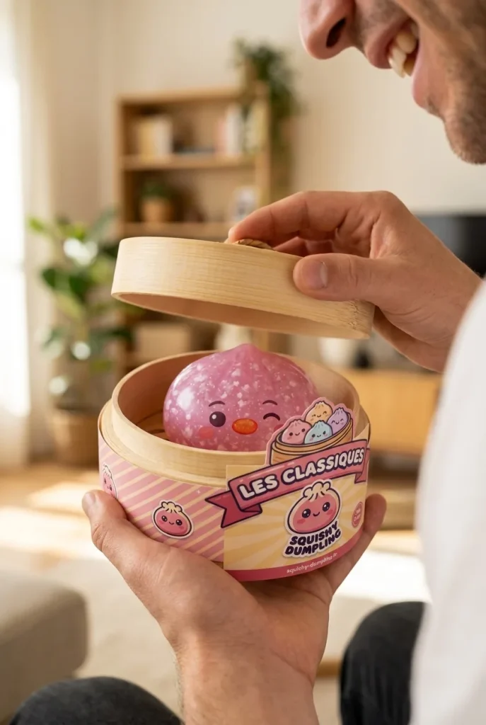 Unboxing de Squishy Dumpling Pingüino Rosa Caramelo