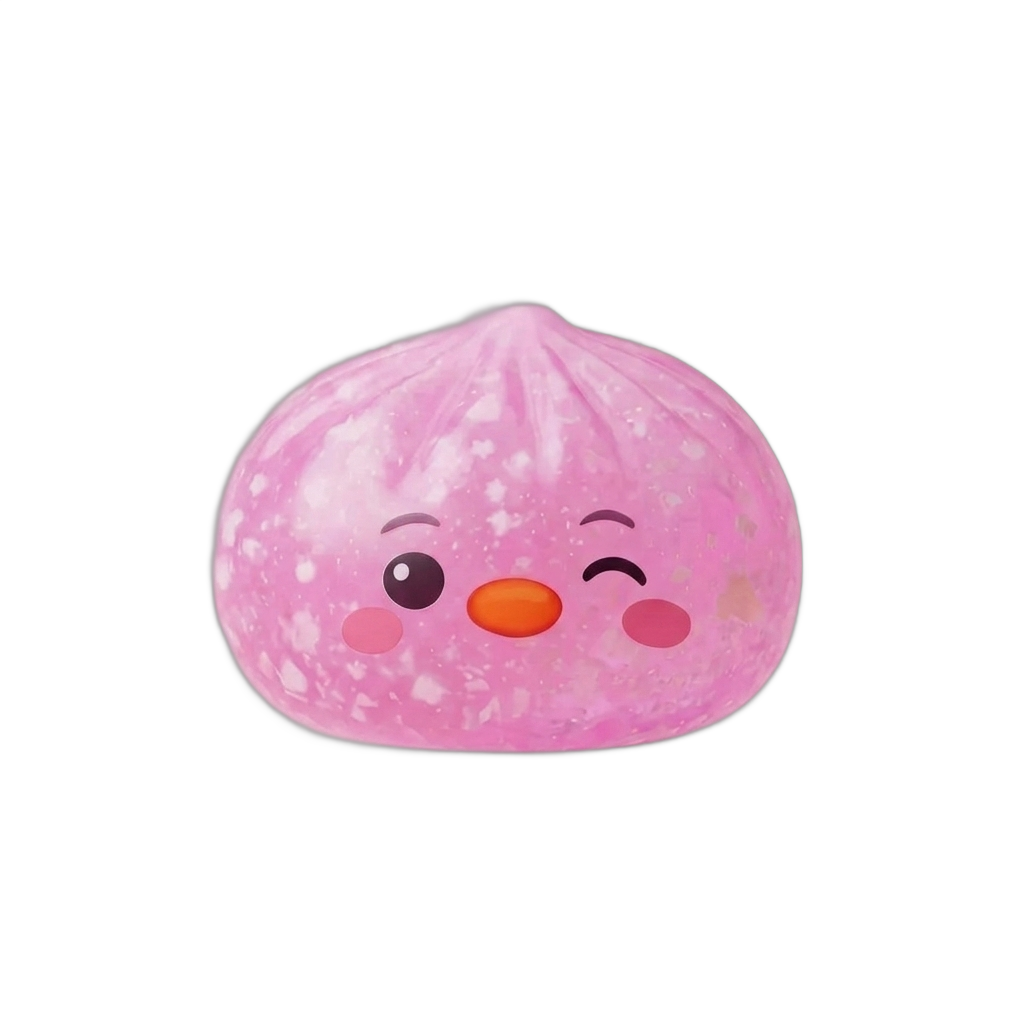 Squishy Dumpling Pingüino Rosa Caramelo — squishy antiestrés slow-rise