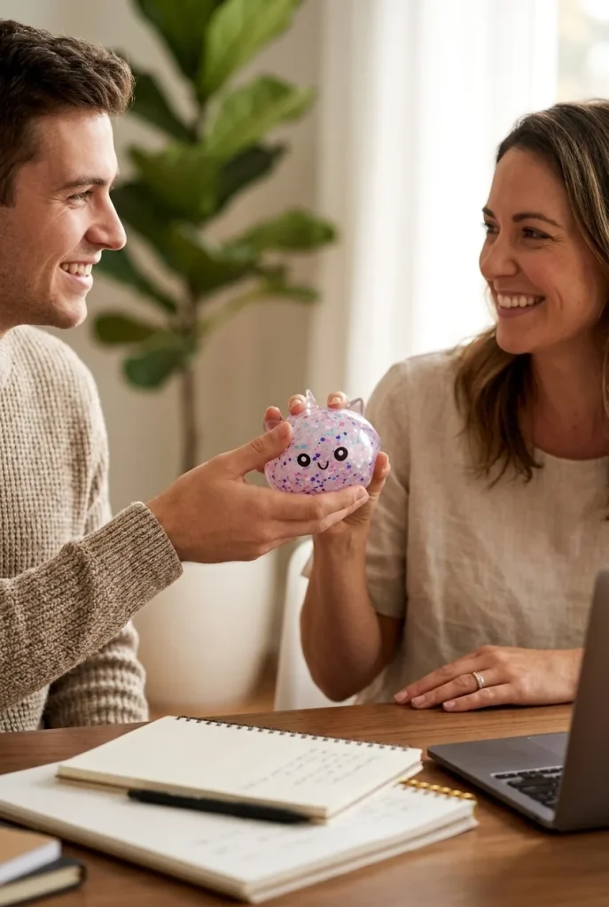 Dumpling Squishy Unicorn Sparkle Blanco de regalo