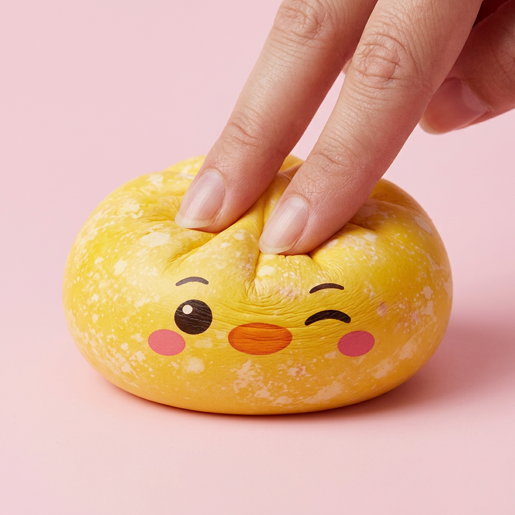 Squishy Dumpling Pingüino Amarillo Mantequilla apretado, material squishy