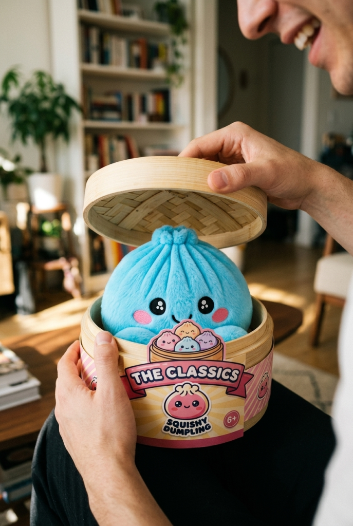 Unboxing de Squishy Dumpling Peluche Azul Cielo