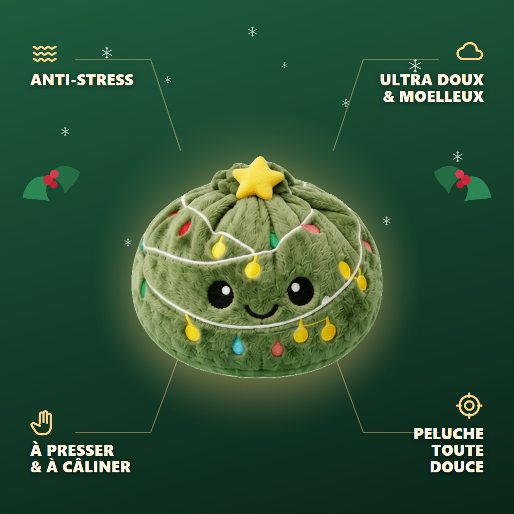 Christmas Tree Dumpling Squishy Brillante — antiestrés, ultra blando, efecto slow-rise