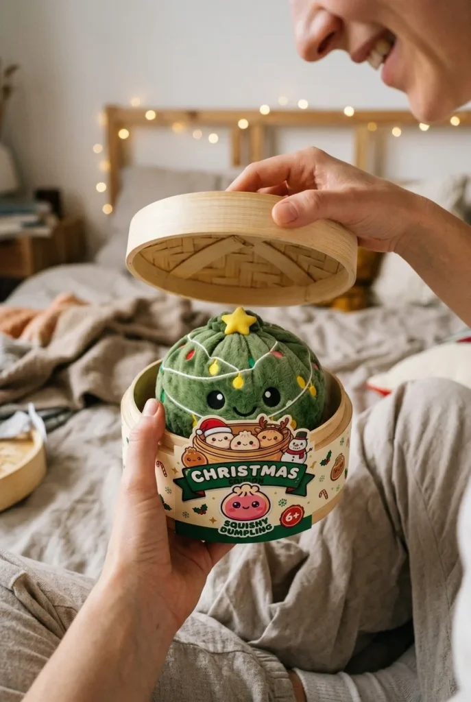Unboxing de Christmas Tree Dumpling Squishy Brillante