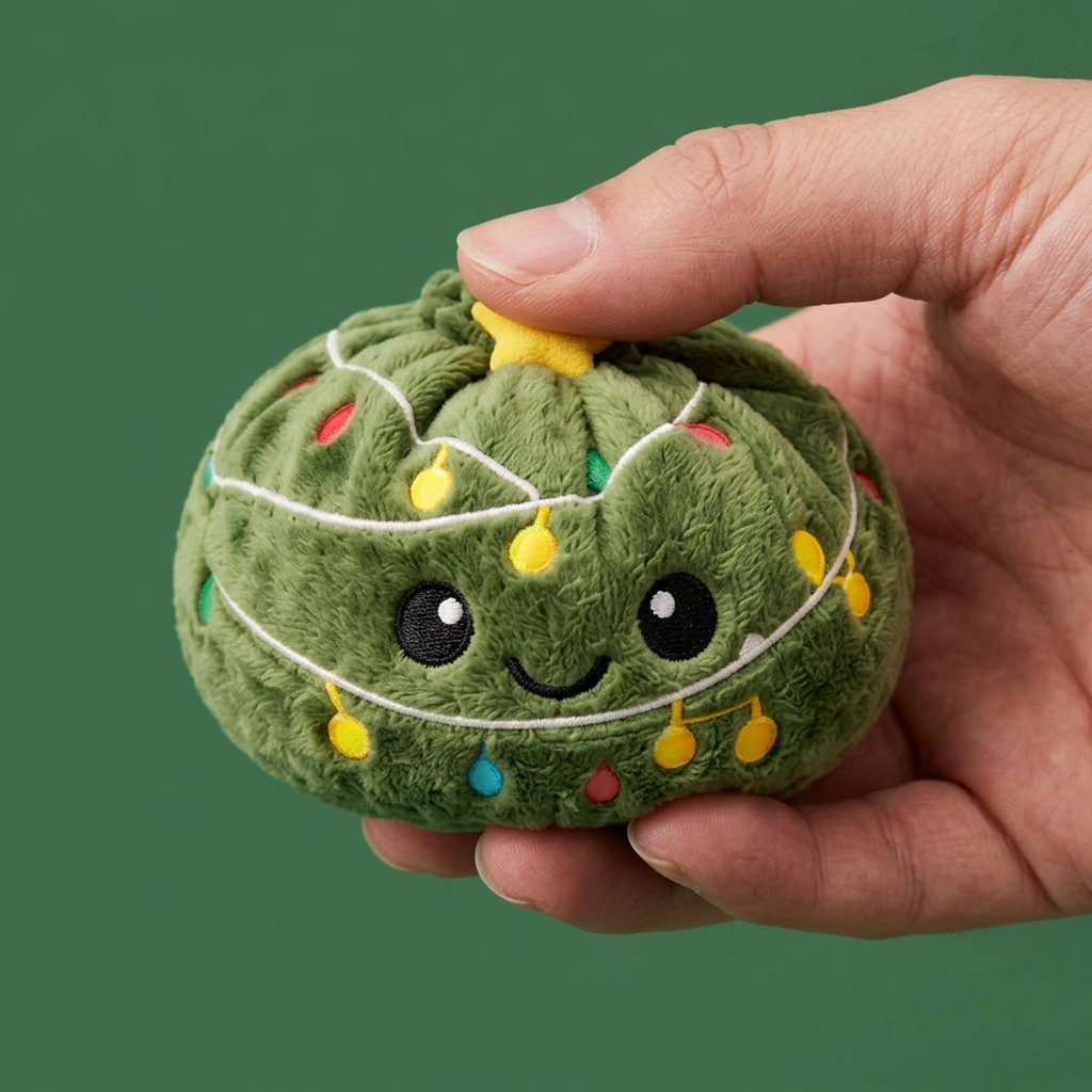 Christmas Tree Dumpling Squishy Brillante apretado, material squishy