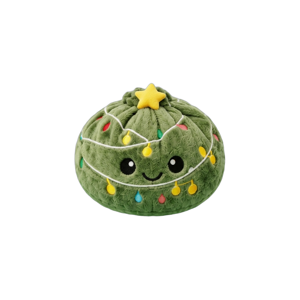 Christmas Tree Dumpling Squishy Brillante — squishy antiestrés slow-rise